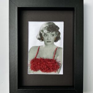 Divine Tension, 2024 – Hand Embroidered Portrait of Bette Davis