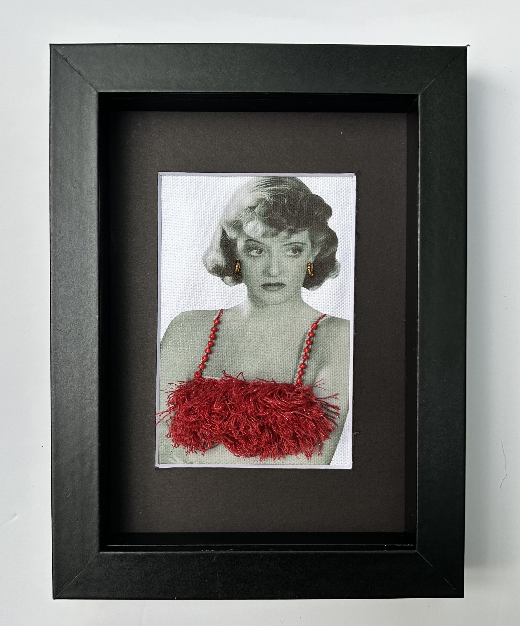 Divine Tension, 2024 – Hand Embroidered Portrait of Bette Davis