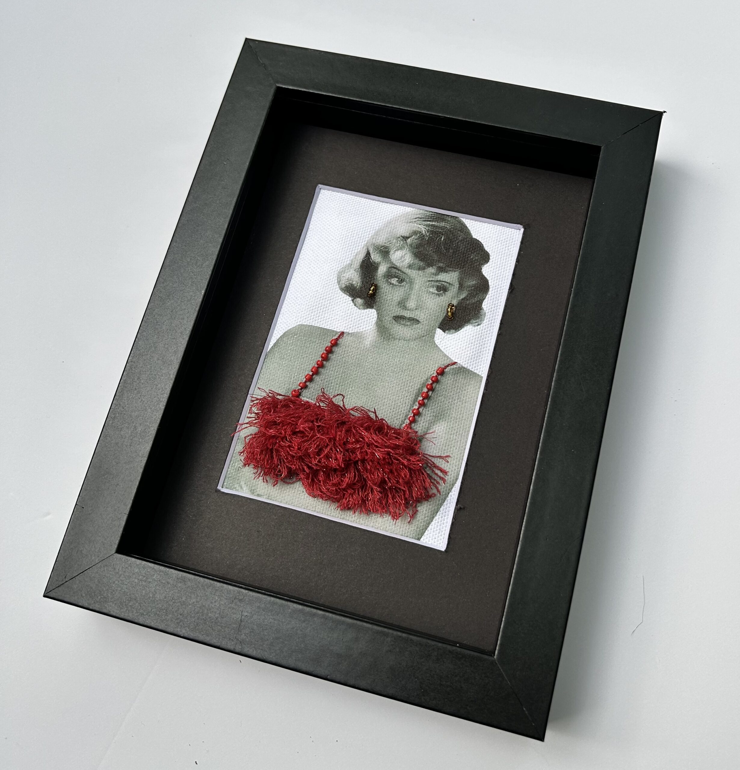 Divine Tension, 2024 – Hand Embroidered Portrait of Bette Davis - Image 2
