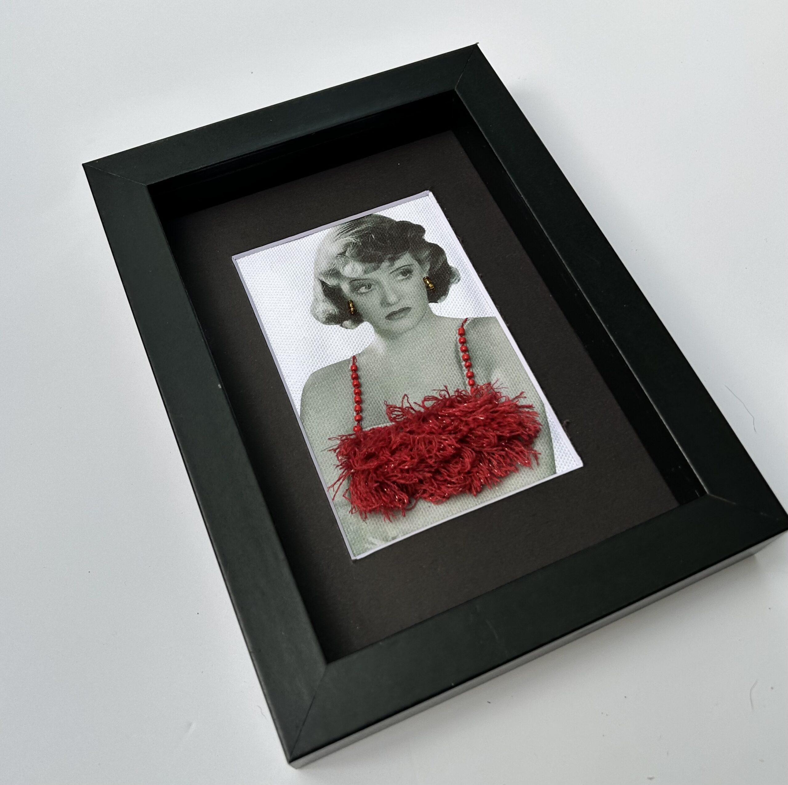 Divine Tension, 2024 – Hand Embroidered Portrait of Bette Davis - Image 3