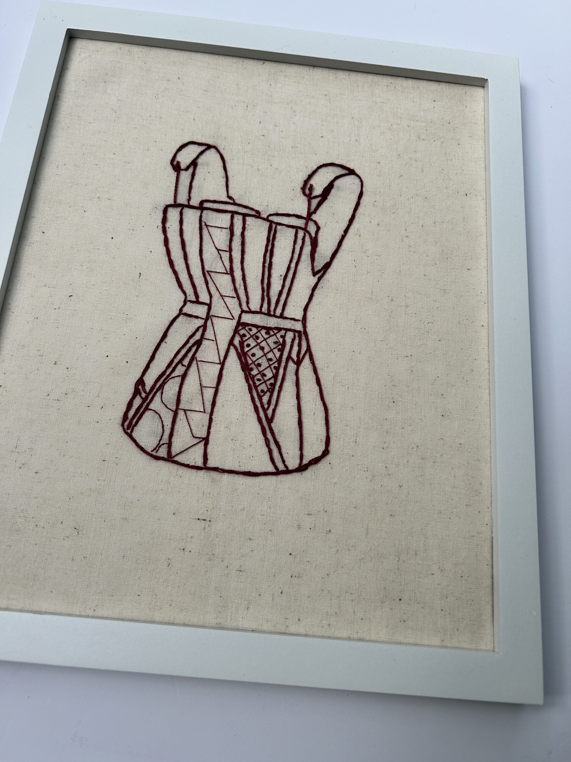 Structure, 2025 – 1890 Corset Embroidery on Cotton Canvas - Image 4