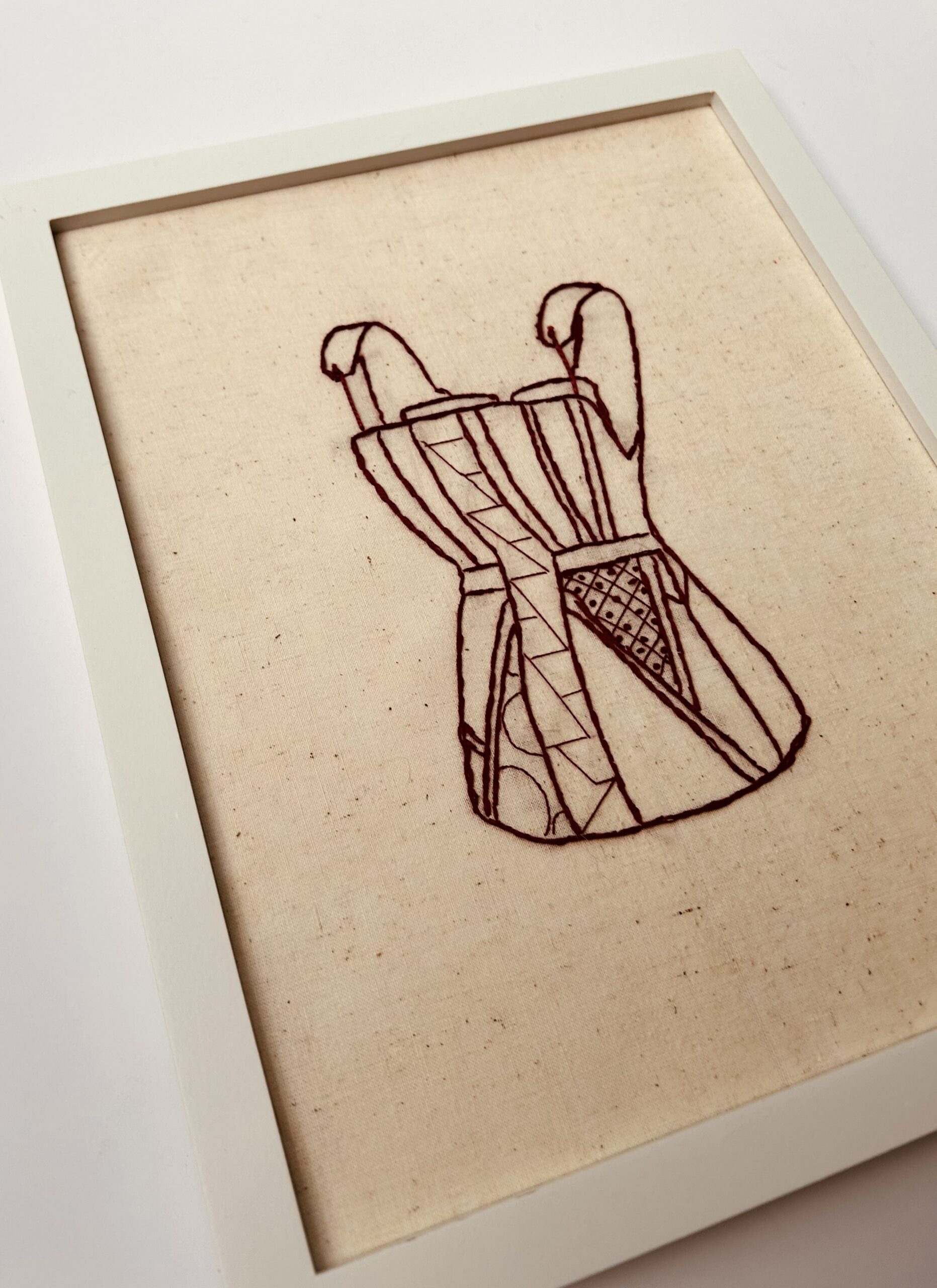 Structure, 2025 – 1890 Corset Embroidery on Cotton Canvas - Image 3