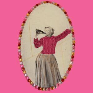 pink-soda-pop-mixed-media-embroidered-vintage-photo-art-beaded-oval-frame