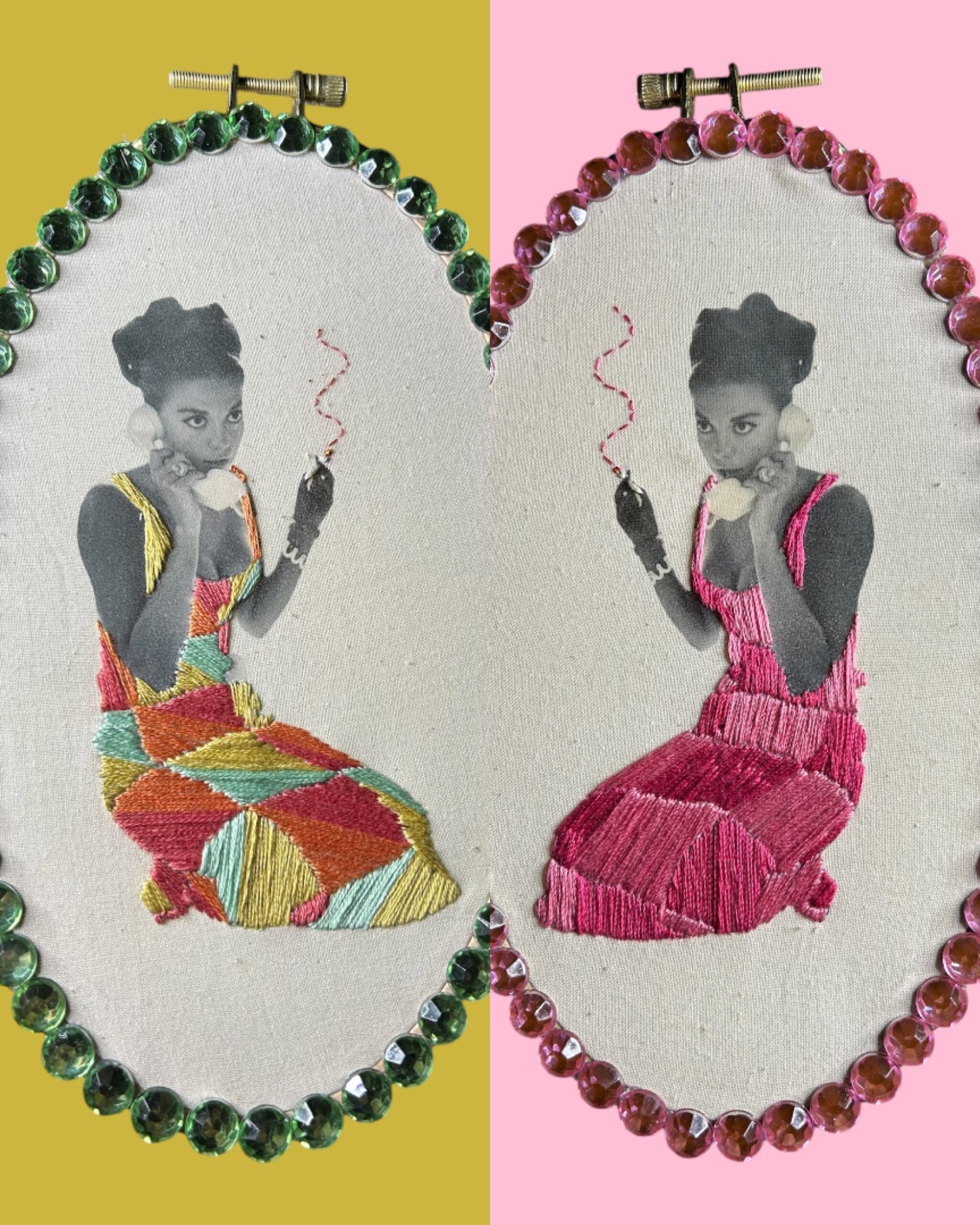 Late Night Call: Natalie (Siren Study)— Hand-Embellished Portrait - Image 4