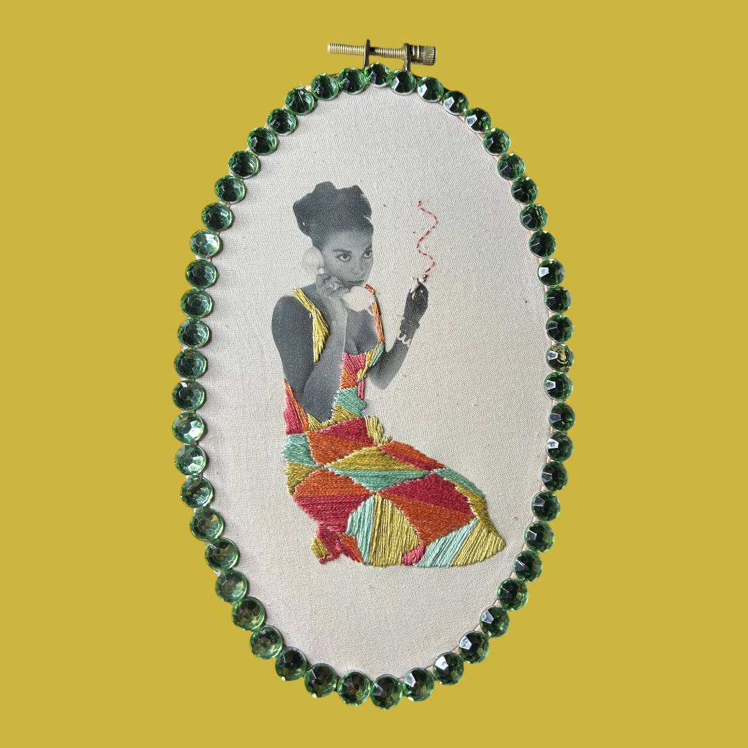 Late Night Call: Natalie (Siren Study)— Hand-Embellished Portrait