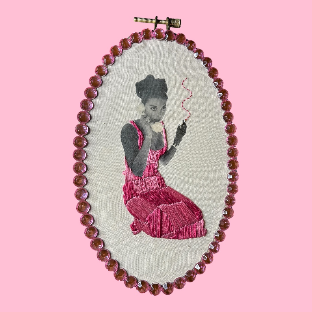 Late Night Call: Natalie (Siren Study)— Hand-Embellished Portrait - Image 2