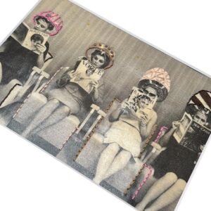 Hand-Embroidered Vintage Salon Scene – Reading Women Series