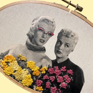 how-to-marry-a-millionaire-vintage-hollywood-embroidery-art-hand-embroidered-textile-wall-art-old-hollywood-film-inspired-decor