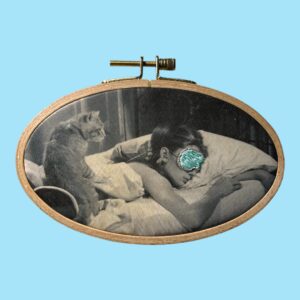 audrey-hepburn-breakfast-at-tiffanys-embroidery-sleep-scene-textile-art