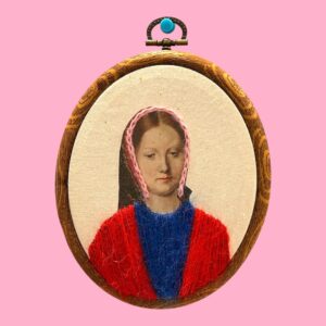 pink-hood-portrait-hand-embroidered-renaissance-textile-art