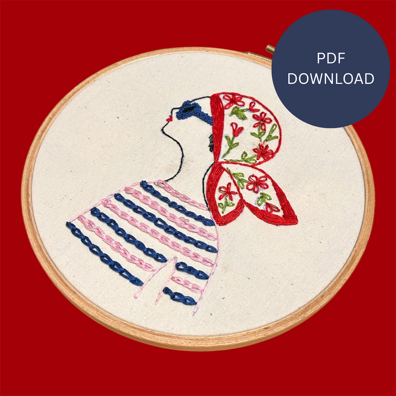 1950s Starlet Embroidery Pattern PDF | Beginner-Friendly Hand Embroidery Pattern | Instant Download - Image 7