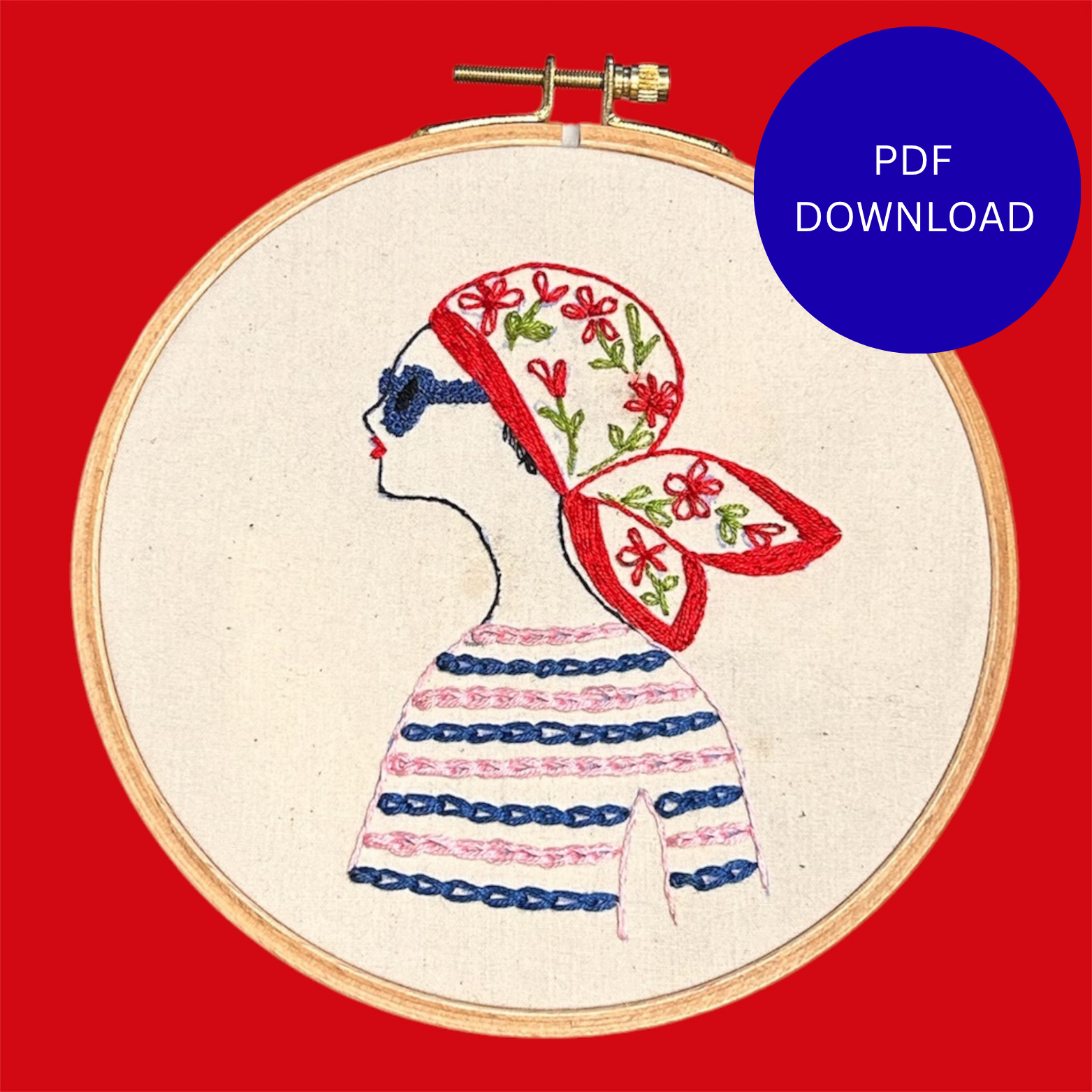 1950s Starlet Embroidery Pattern PDF | Beginner-Friendly Hand Embroidery Pattern | Instant Download - Image 4