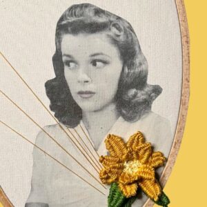 Judy Garland — Hand-Embroidered Vintage Portrait