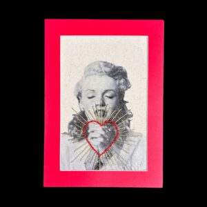 Marilyn Monroe — Sacred Heart Hand-Embroidered Portrait