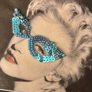 Madonna in Blue — Hand-Beaded Portrait