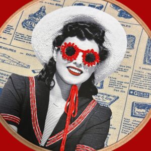 1940s Vintage Fashion Hand Embroidery Art – 6-Inch Hoop