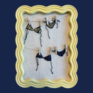 The Bikini Line- Miniature Embroidery Art